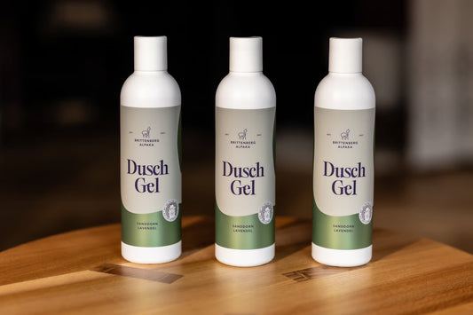 Duschgel Sanddorn & Lavendel – Mit Keratin aus Alpakawolle