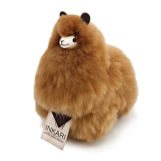 Alpaka Felltier – 23 cm – Handmade aus echter Alpaka-Wolle