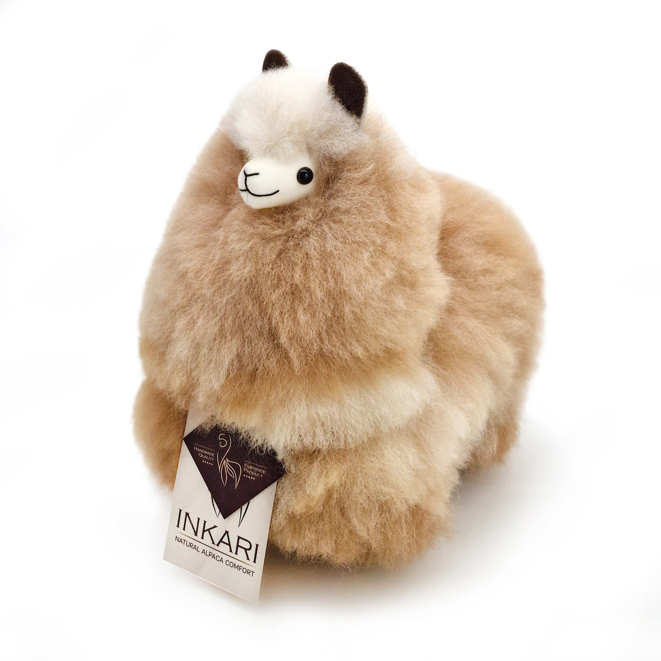 Alpaka Felltier – 23 cm – Handmade aus echter Alpaka-Wolle